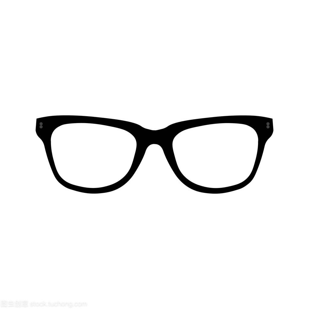 眼鏡矢量圖標(biāo) 簡(jiǎn)約辦公用品符號(hào)設(shè)計(jì)